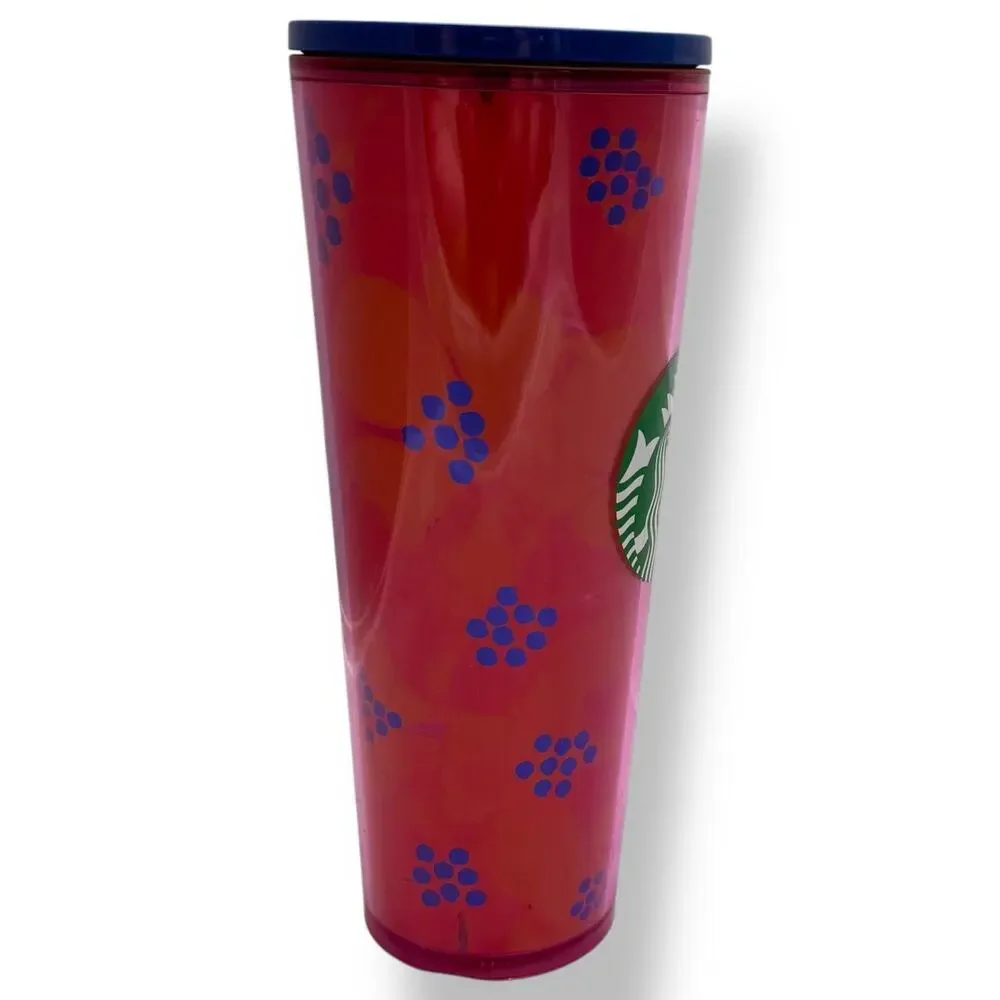 Starbucks Flower Dancing Blooms Summer 2022 Floral Hibiscus Tumbler Cup with Lid